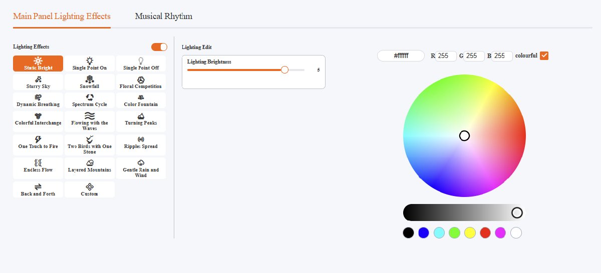 EPOMAKER Lighting Settings