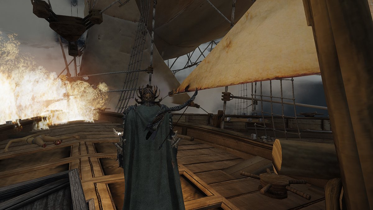 An epic airship battle in Moonpath to Elsweyr