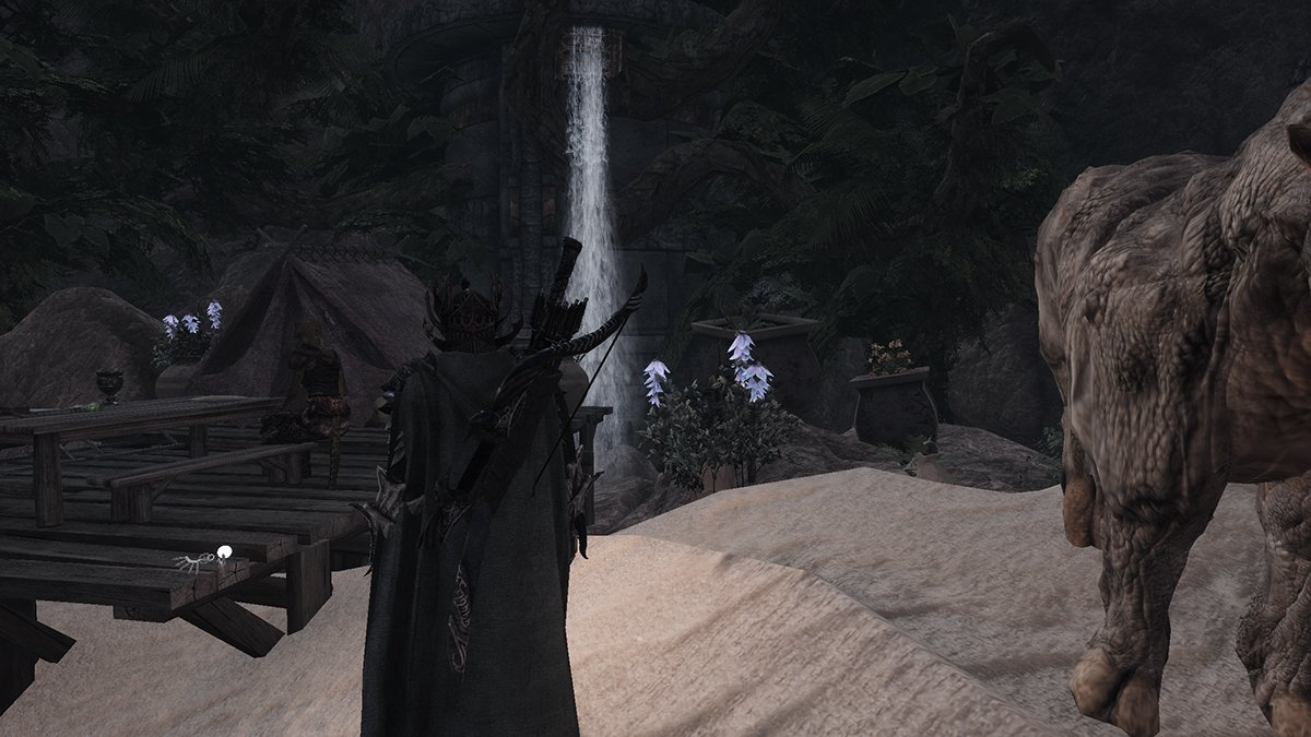 The desert oasis area in Moonpath to Elsweyr